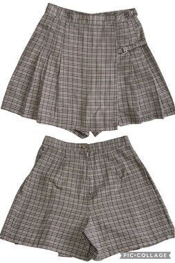 Pellini EUC VTG 90s Pleated Skort Academia British Countryside Heritage Checks M